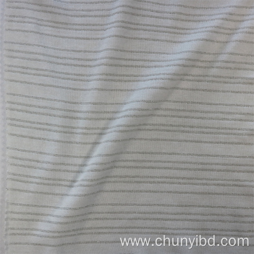 Good Design POLY90% LX10% Stretchy and Soft Stripes Pattern Single Jersey Filigreework Fabric for Garments